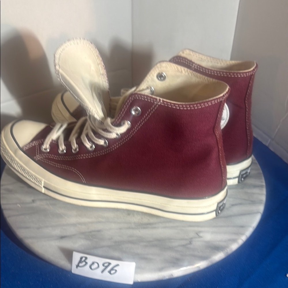 Converse Chuck Taylor Athletic Shoes - Cream and Burgundy - Picture 5 of 11